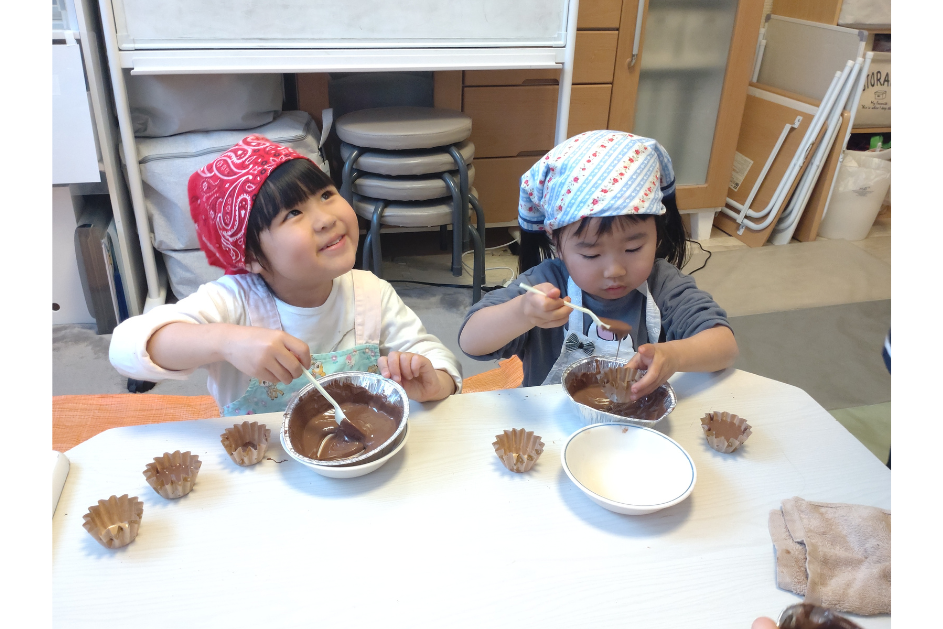 幼児クラスのクッキング